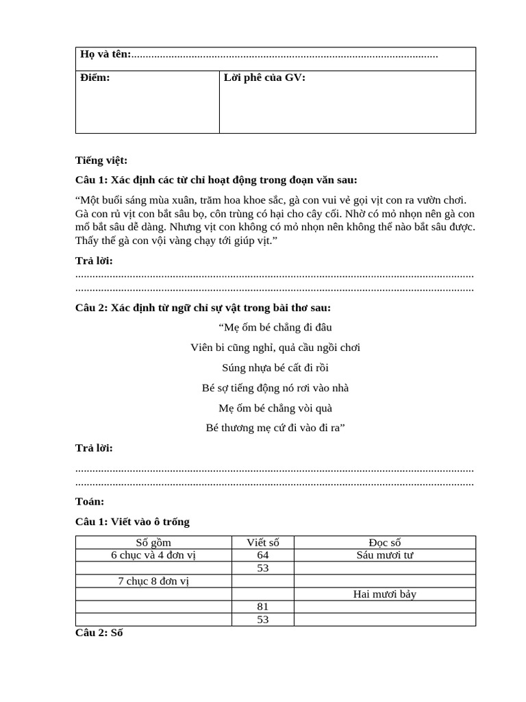 Bài Test | PDF
