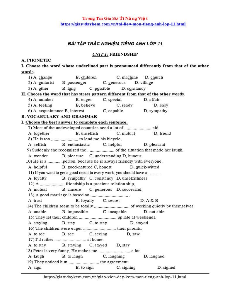English Exercises for 11th Grade Students | PDF | Literacy | Meal