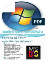 Istorijski Razvoj Operativnog Sistema Windows