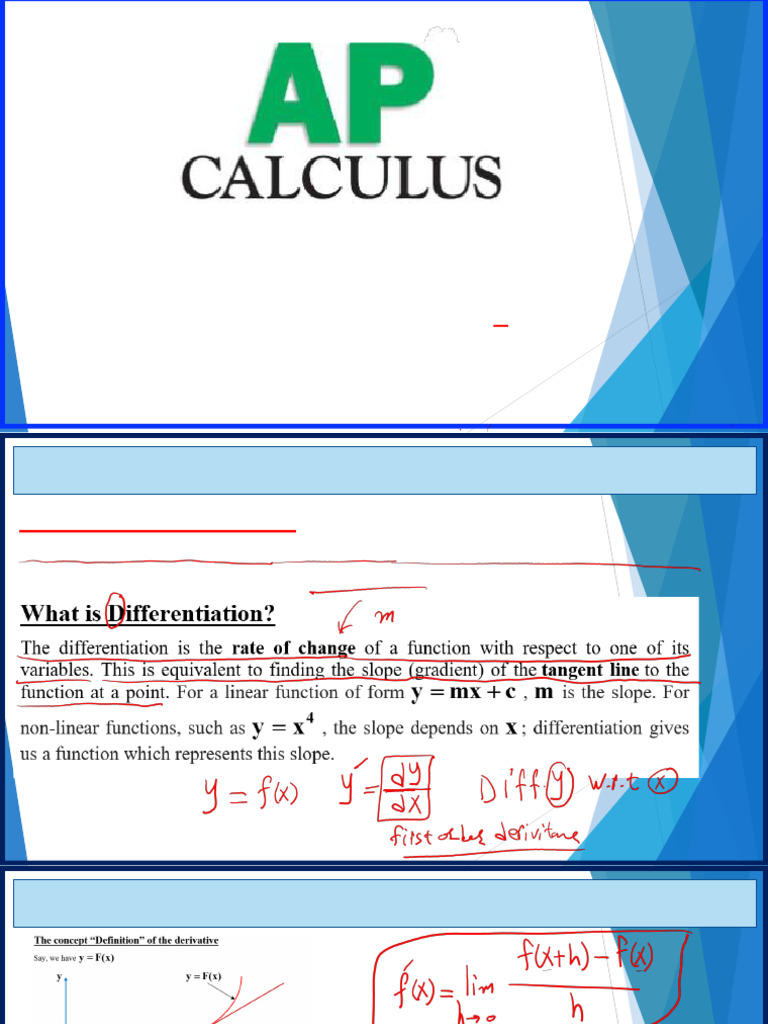 Chapter (2) - Lesson 2.8 Derivatives As A Function - Part I | PDF