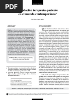 Relacion Terapeuta Paciente Mundo Contemporaneo