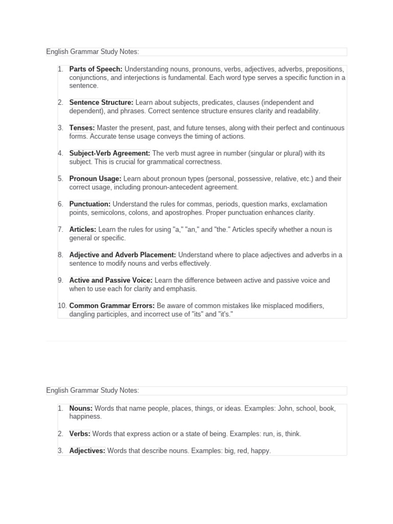 Comprehensive English Grammar Guide | PDF | English Grammar | Verb