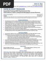 Download Show Producer Sample Resume from Freedom Resumes by Freedom Resumes SN94215931 doc pdf