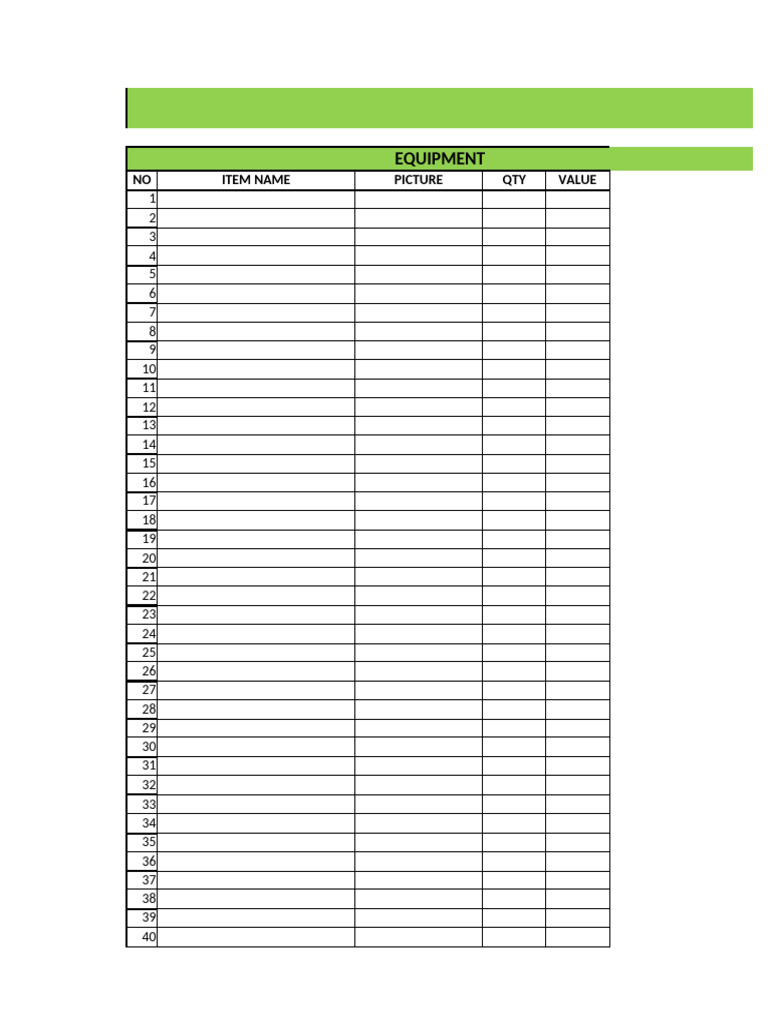 Kitchen Equipment and Utensil Inventory | PDF