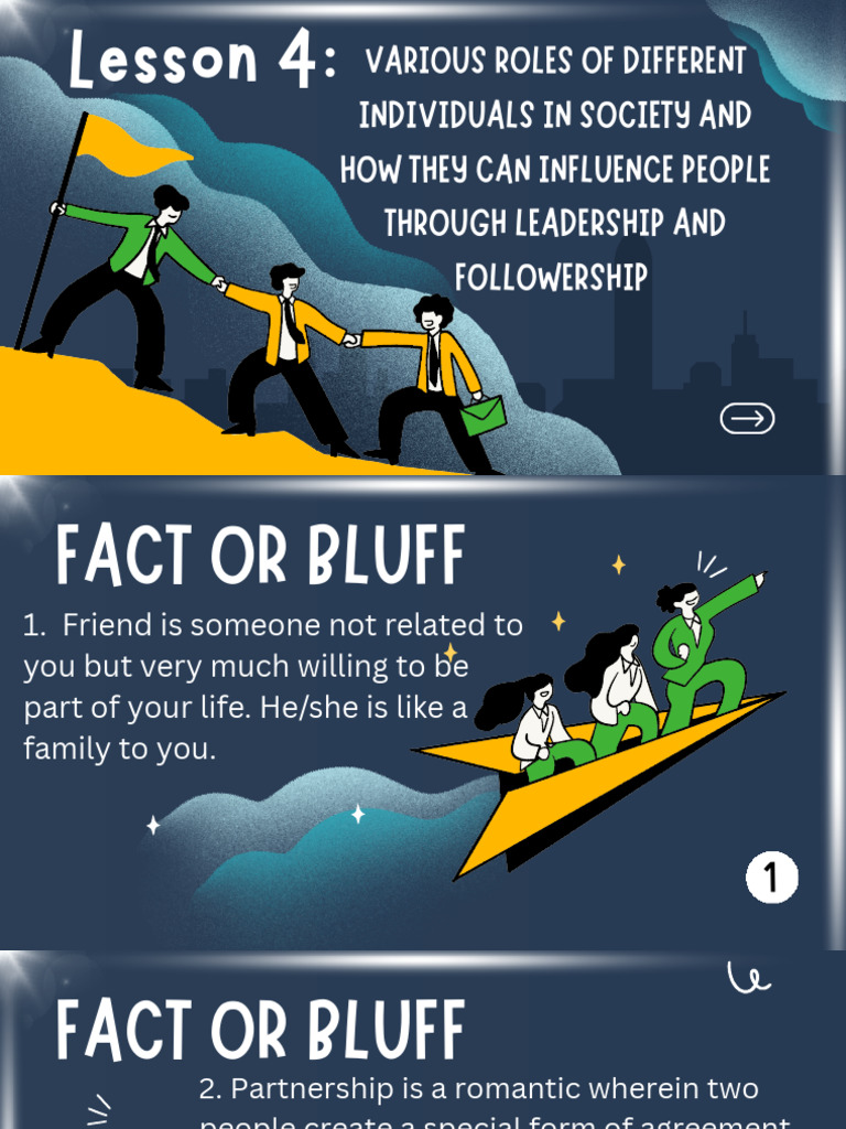 Leadership and Followership Roles Explained | PDF | Intimate ...
