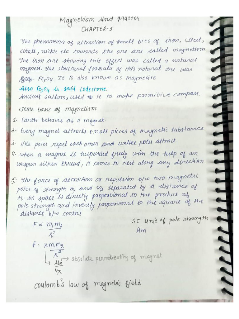 Chapter 5 Physics Class 12 | PDF