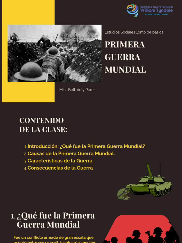 Causas y Consecuencias de la Primera Guerra Mundial | PDF | Primera ...