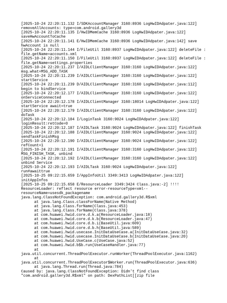 Gallery3D Account Management Logs | PDF | Encryption | Java ...