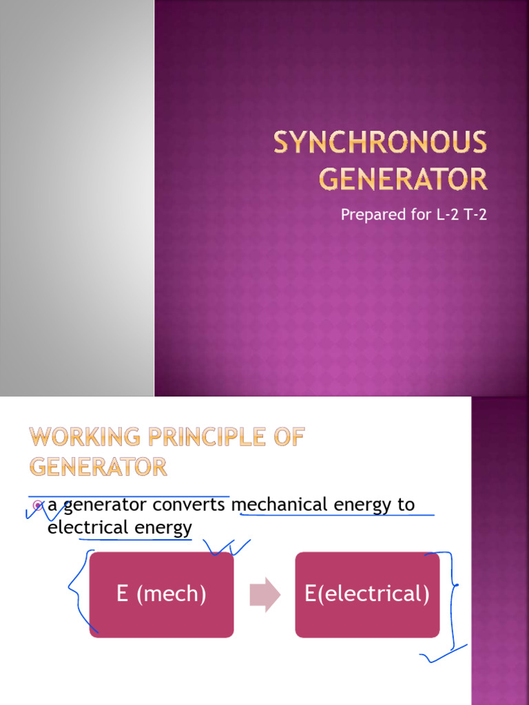 Synchronous Generator Operation Explained | PDF | Electric Generator ...