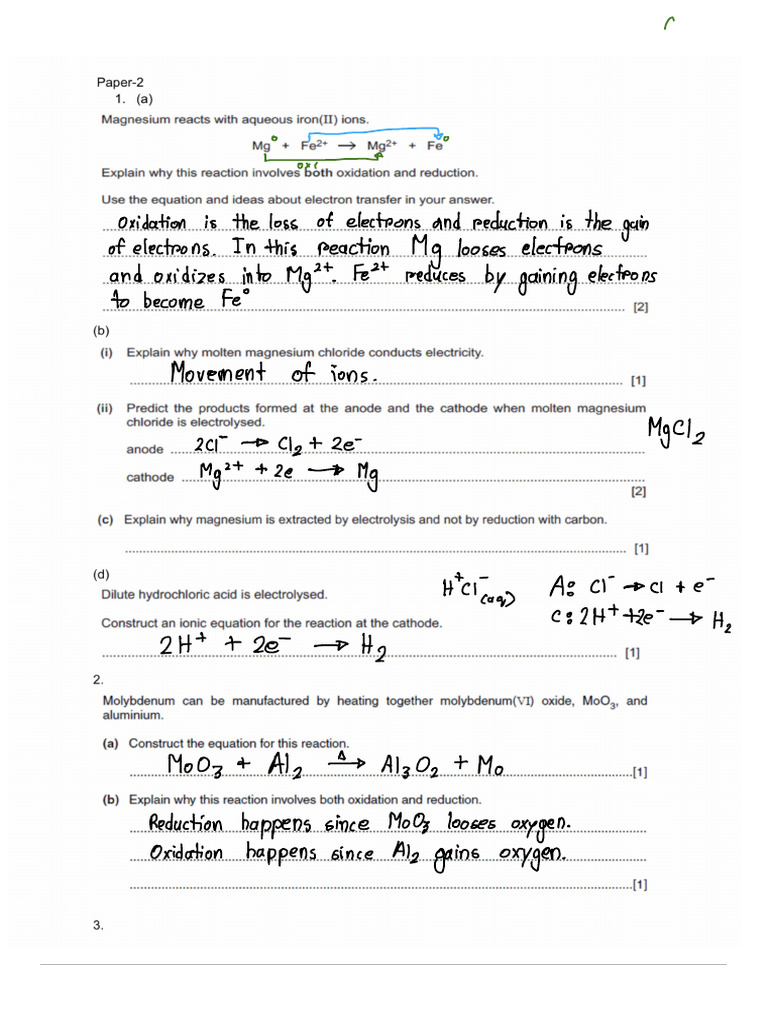 Redox and Electrolytes | PDF