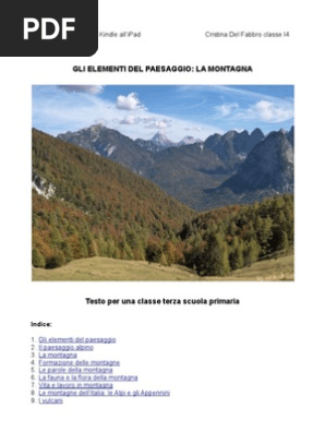 Elementi Del Paesaggio La Montagna