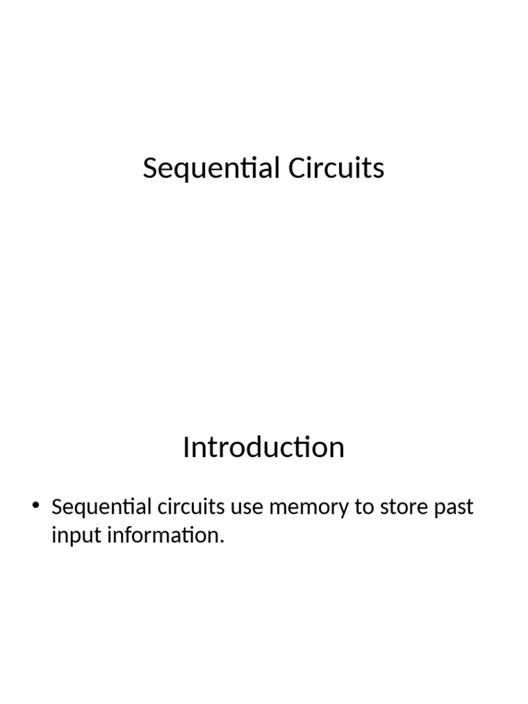 Sequential Circuits | PDF
