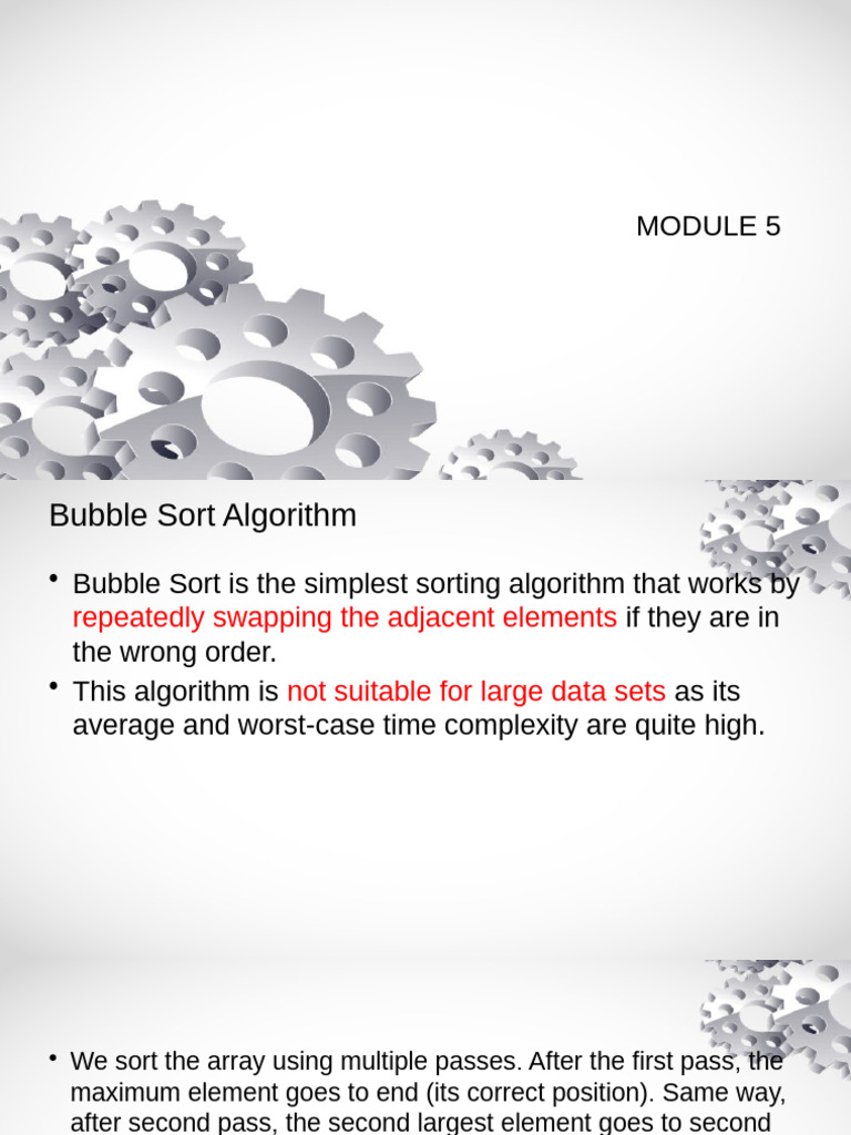 Sorting and Searching Algorithms Overview | PDF | Algorithms ...
