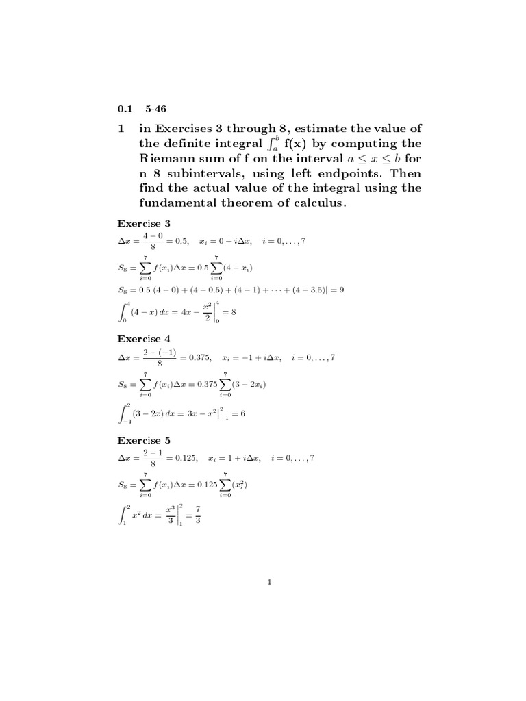 Riemann Sums and Definite Integrals | PDF | Integral | Calculus