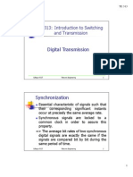 Digital Transmission: TE313: Introduction To Switching and Transmission