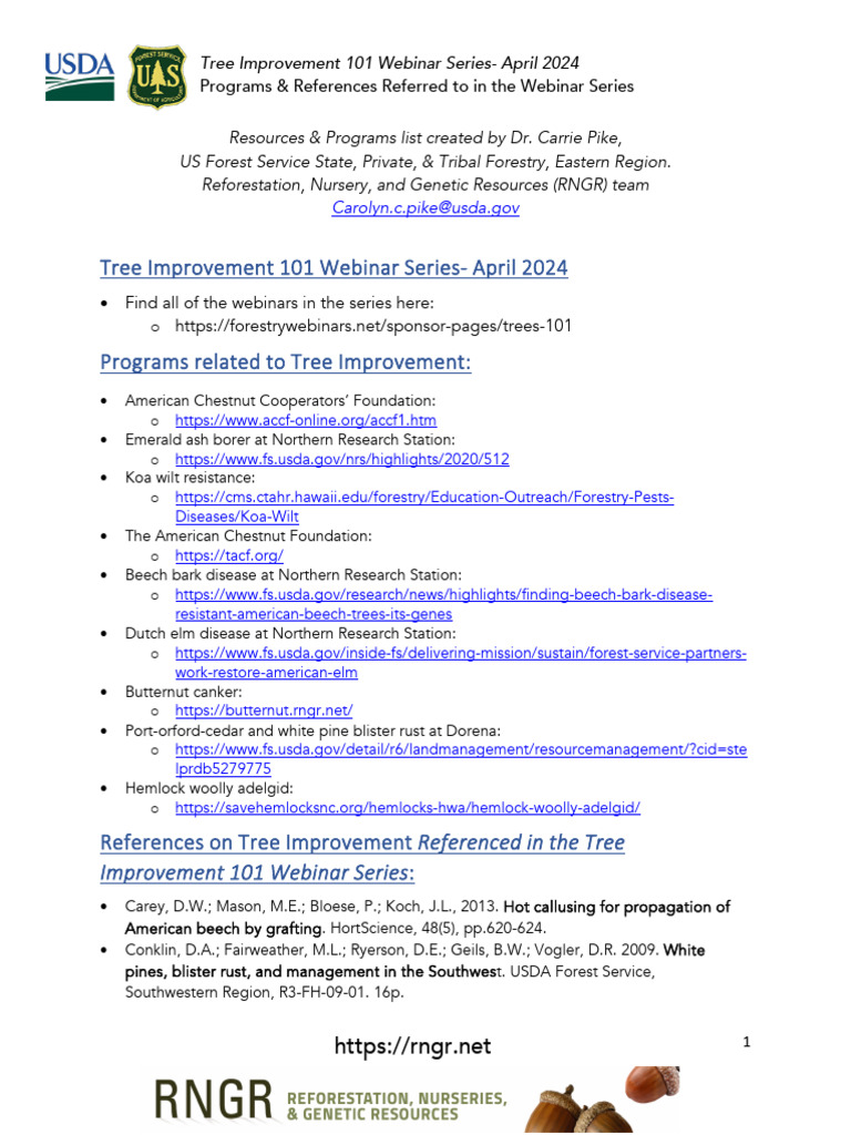 Tree Improvement 101 References Videos | PDF | Pine | Trees