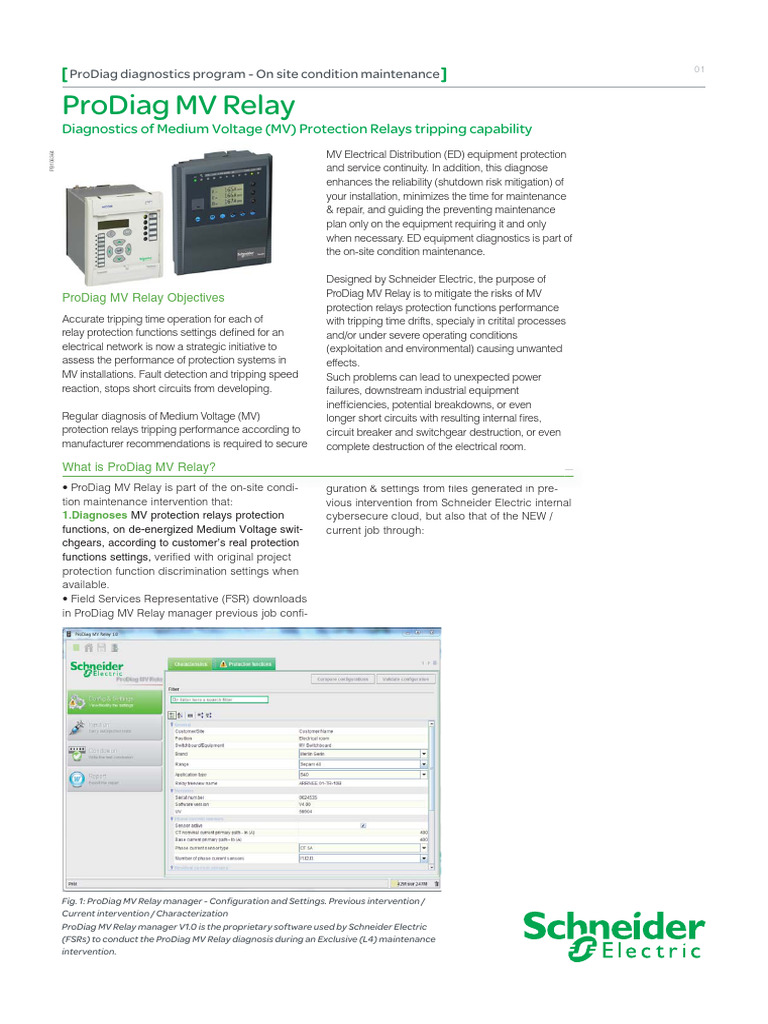 ProDiag MV Relay Diagnostics Overview | PDF | Relay | Electric Power
