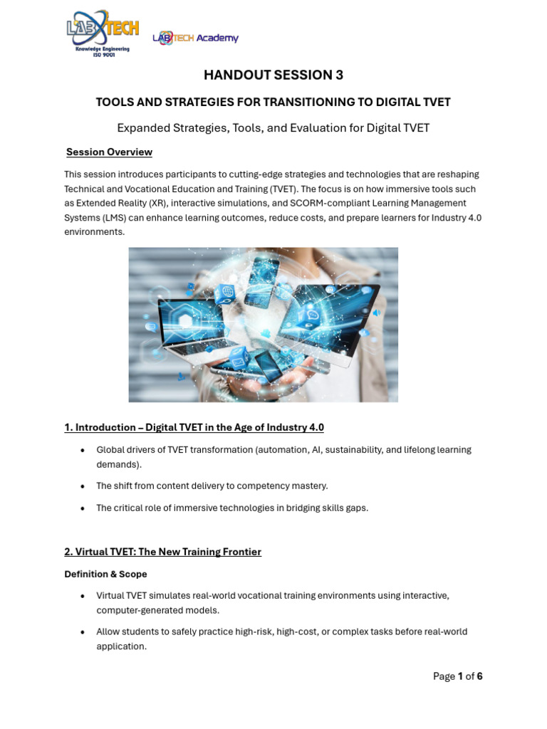 Handout Session 3 - Tools and Strategies for Transitioning to Digital ...