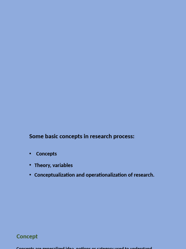 Key Research Concepts and Variables | PDF | Level Of Measurement | Concept