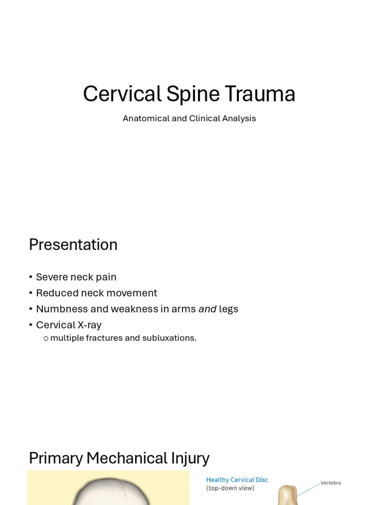 Cervical Spine Trauma Analysis Guide | PDF