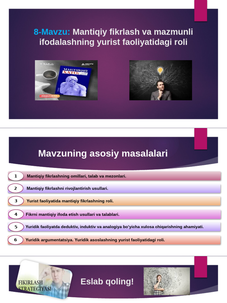 8 Mavzu | PDF