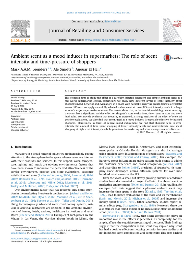 Scent Intensity | PDF | Odor | Perfume