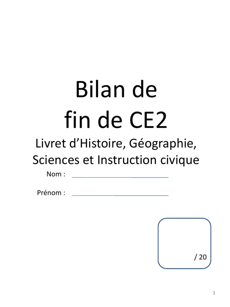 Bilan Hist Géo Fin Ce2 Début Cm1 Système Solaire