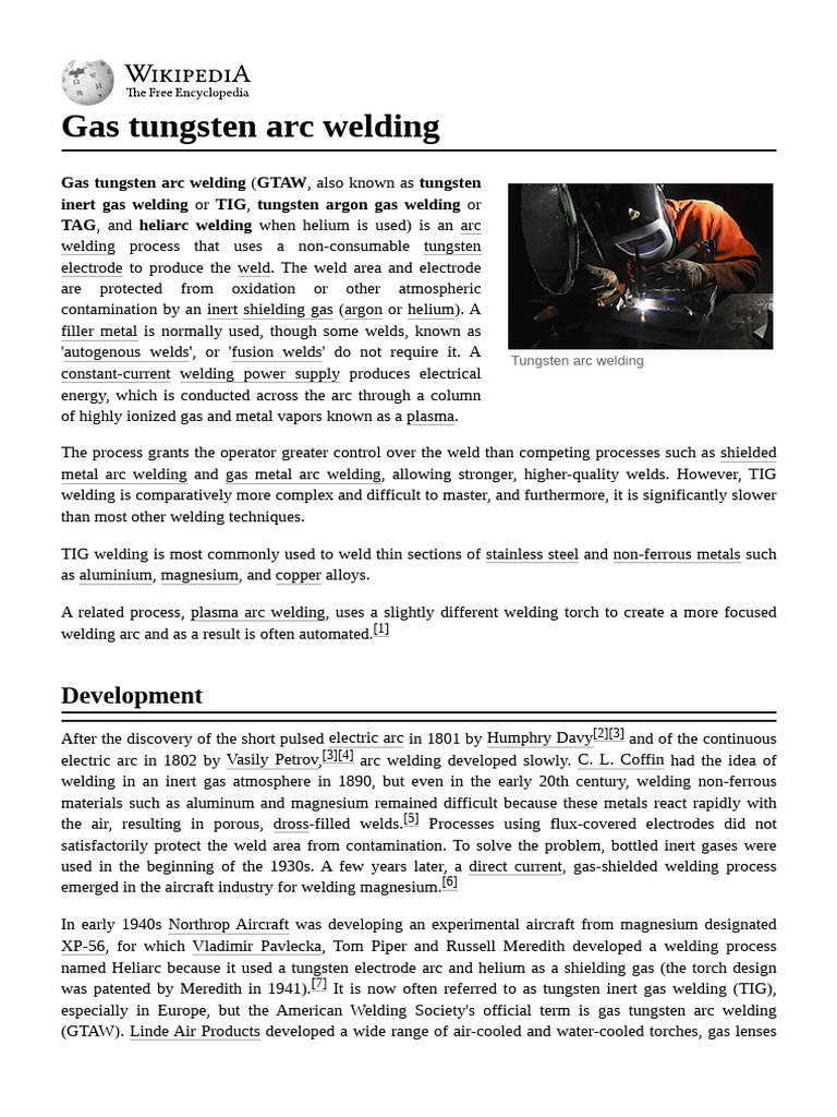 Overview of TIG Welding Process | PDF | Welding | Construction