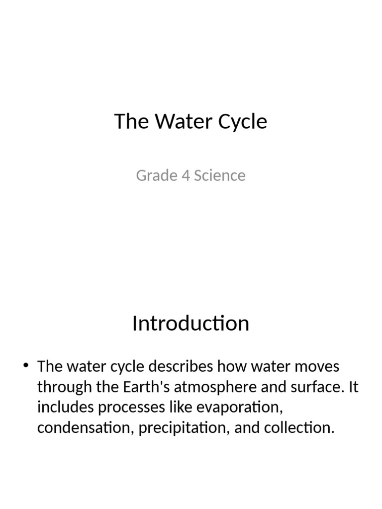 Understanding the Water Cycle for Kids | PDF