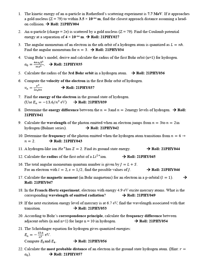Math Problem Assignment For 307 | PDF | Atomic Orbital | Electron
