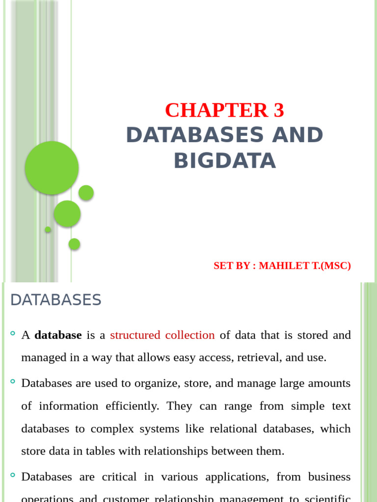 chapter 3 Fundamental of information system | PDF | Databases | No Sql