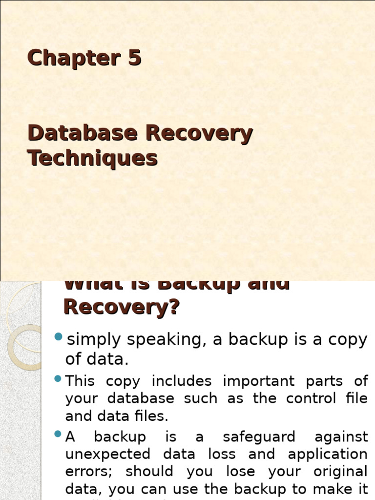 Database Recovery Techniques Explained | PDF | Database Transaction ...