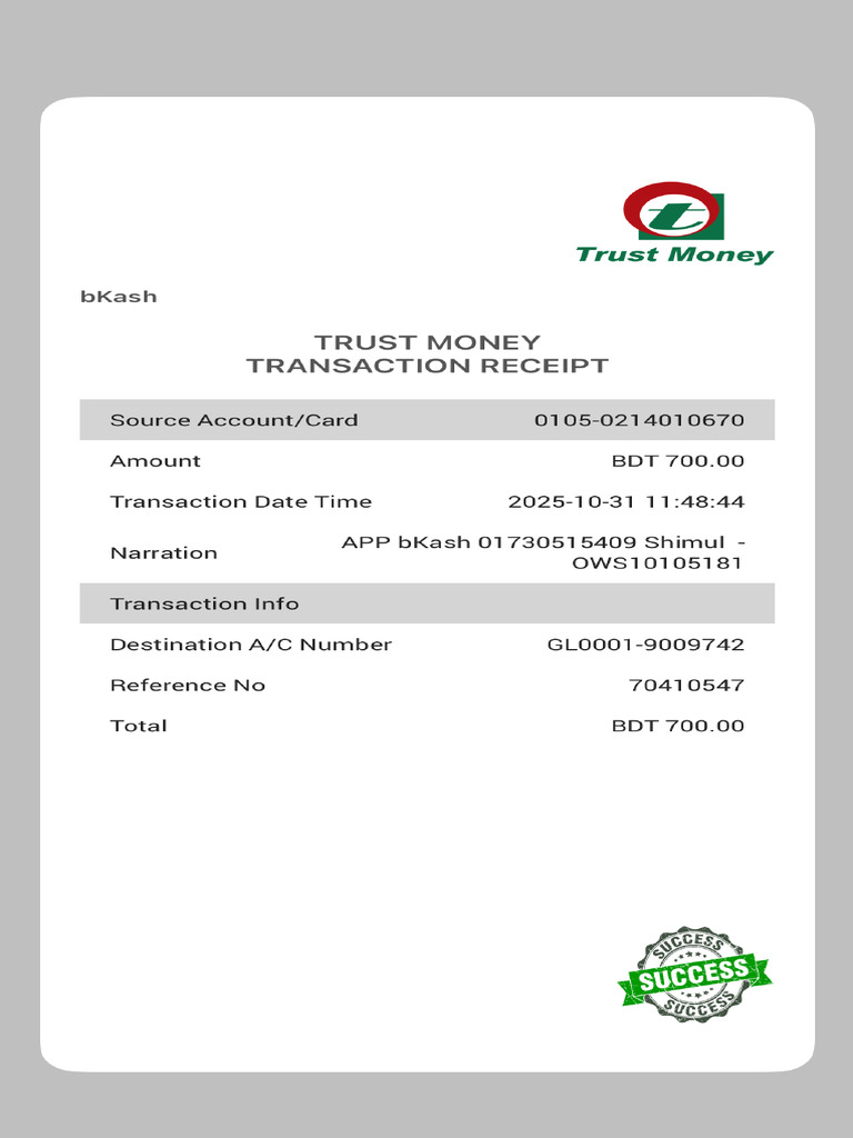 Transaction Receipt | PDF