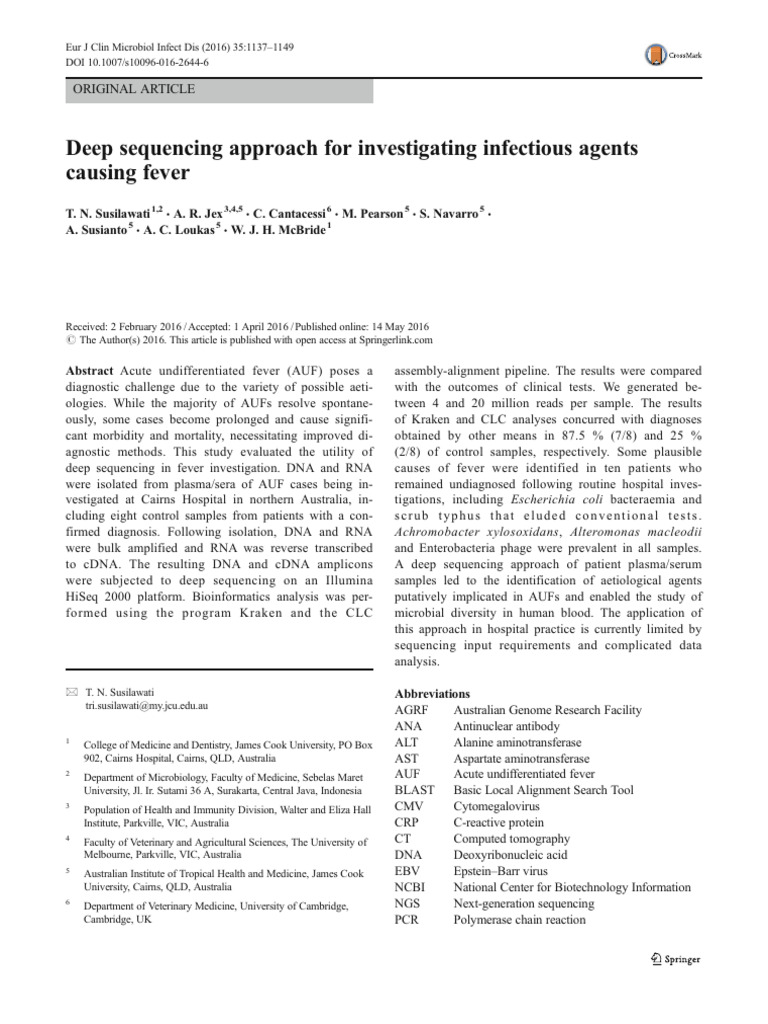 Deep Sequencing Approach For I | PDF | Polymerase Chain Reaction | Dna ...