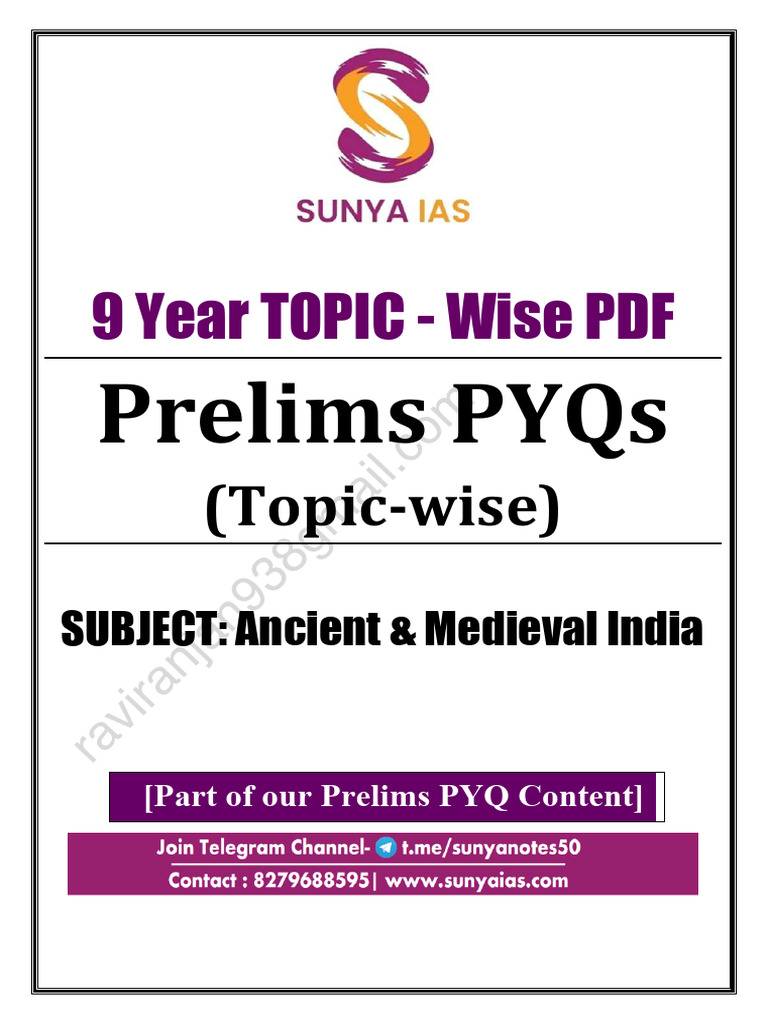 Ancient and Medieval PYQs | PDF | Mahayana | Bodhisattva