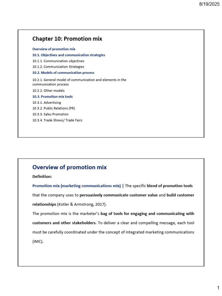 Understanding Promotion Mix Strategies | PDF | Marketing | Sales