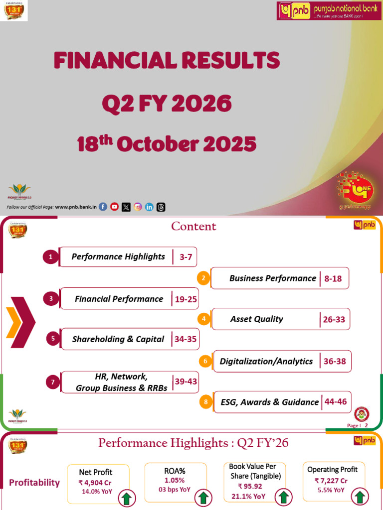 Q2 FY 2026 Financial Results Overview | PDF | Financial Services ...