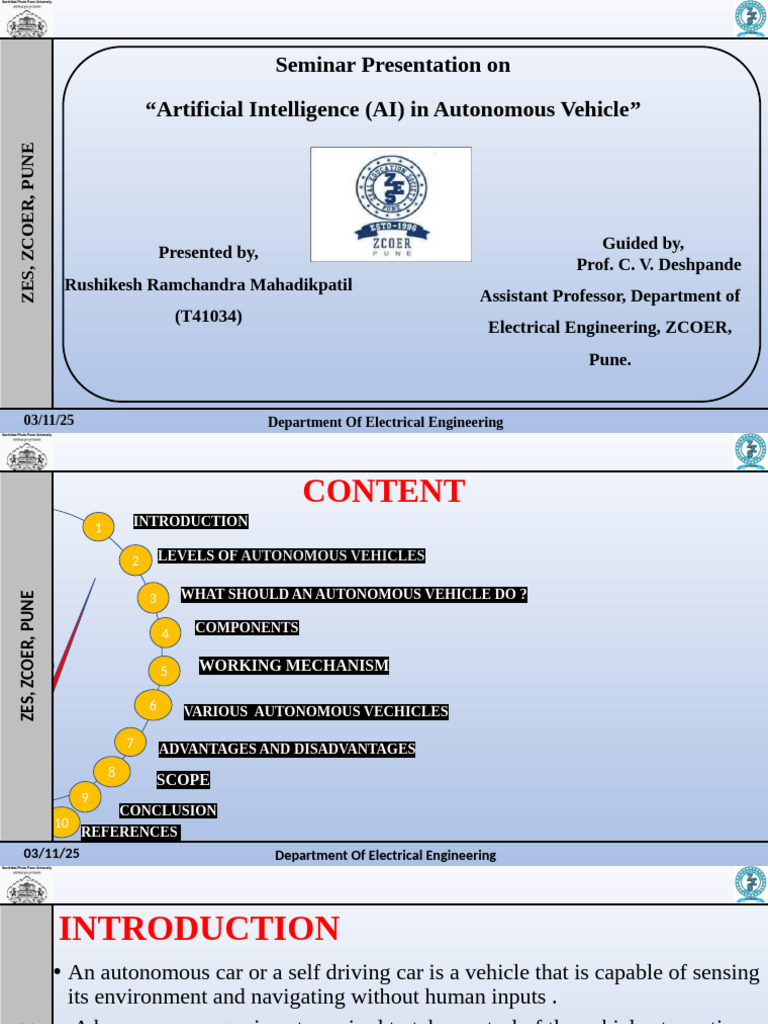 AI in Autonomous Vehicles Seminar | PDF | Radar | Lidar