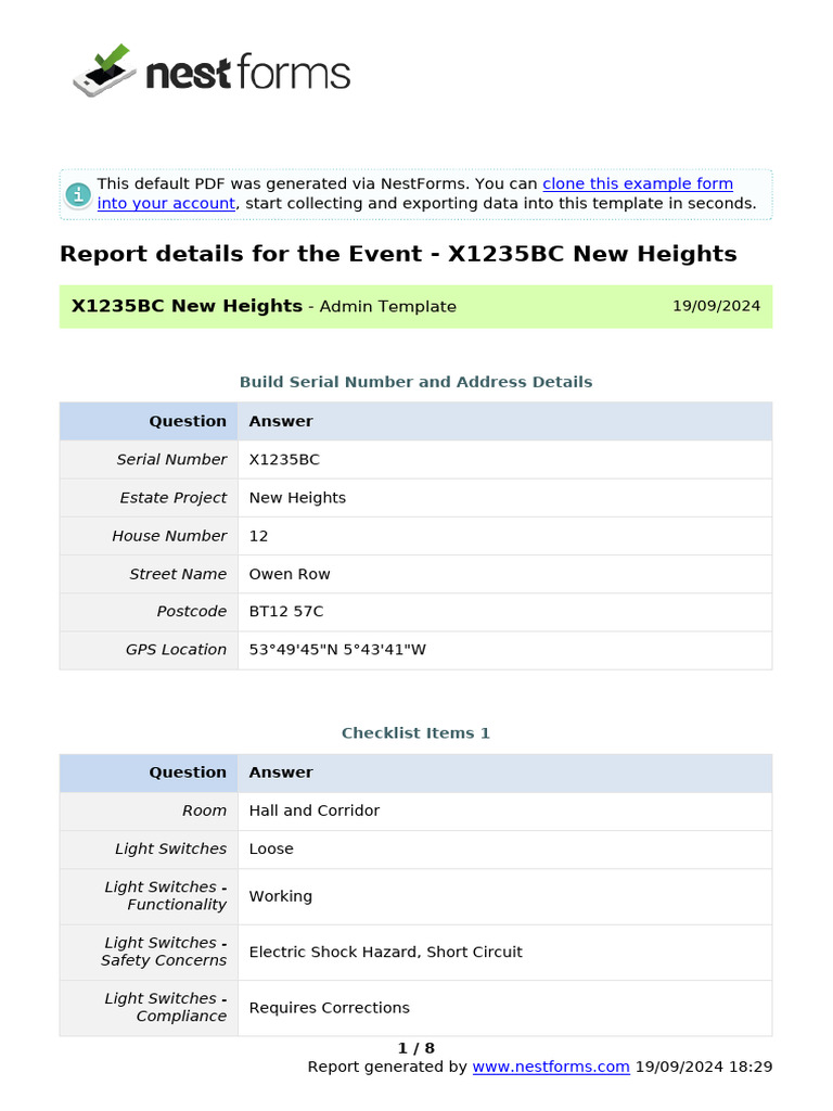 Electrical Fittings Snag List Report | PDF | Electrical Wiring ...