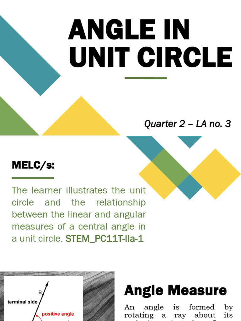 PC Q2 LAno.3 Angles in Unit Circle | PDF