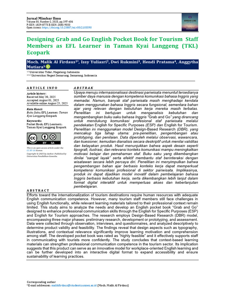 English Pocket Book for Tourism Staff | PDF | Learning | English As A ...