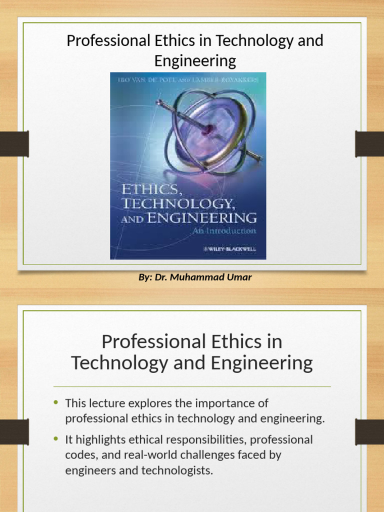 Ethics in Technology and Engineering | PDF | Engineering | Professional ...