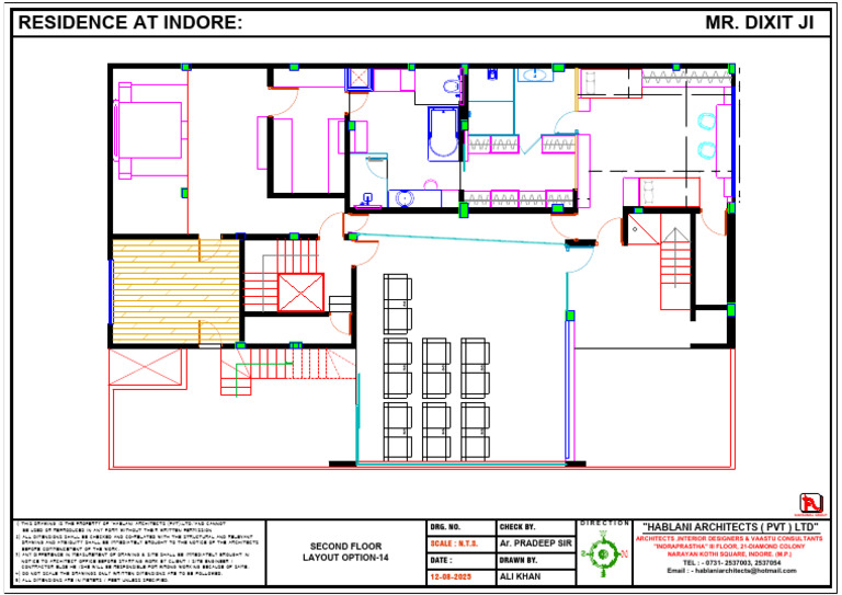 Second Floor Layout Plan Indore Residence | PDF | Home | Interior Design