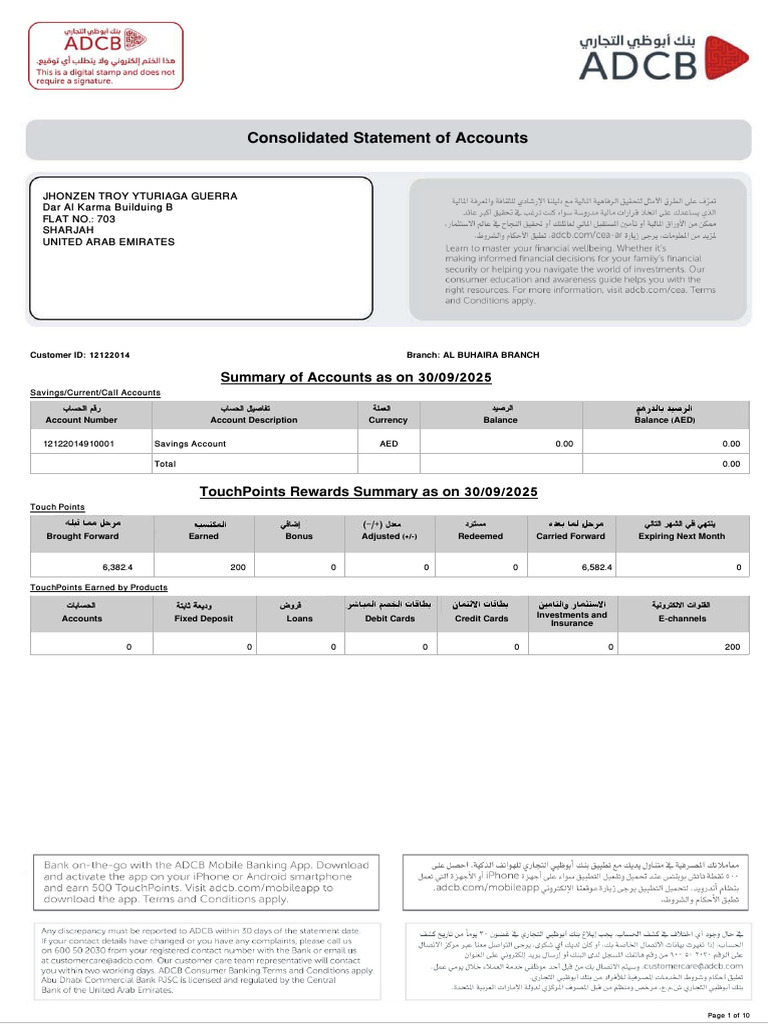 Adcbstmt Jhonzen Troy Yturiag 171764202 44102 Unlocked | PDF | Debits ...
