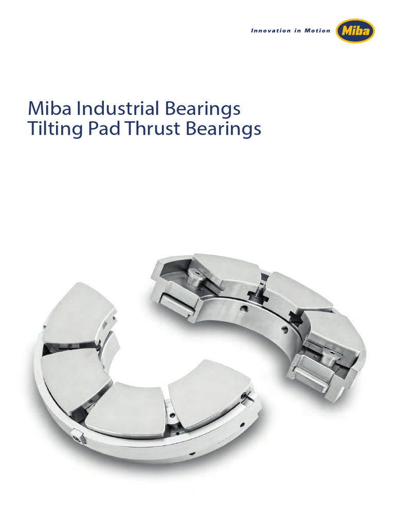 Miba Tilting Pad Thrust Bearings Catalog | PDF | Bearing (Mechanical ...