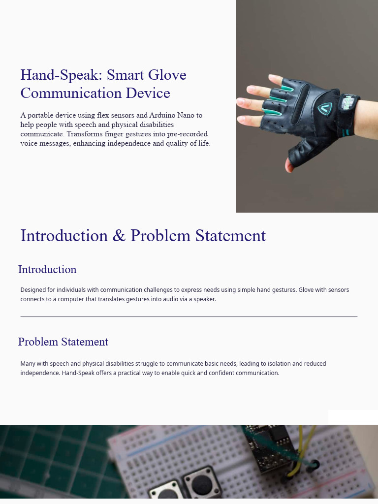 Smart Glove for Communication Aid | PDF | Communication | Sensor