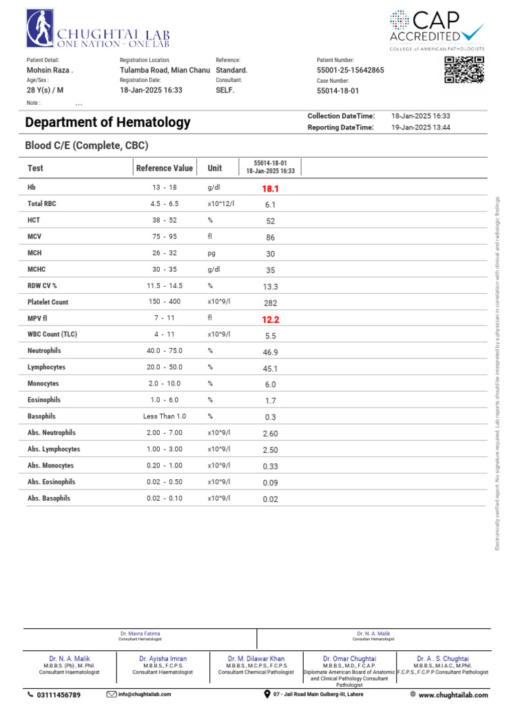 Complete Blood Count Report Summary | PDF | White Blood Cell | Tissue ...