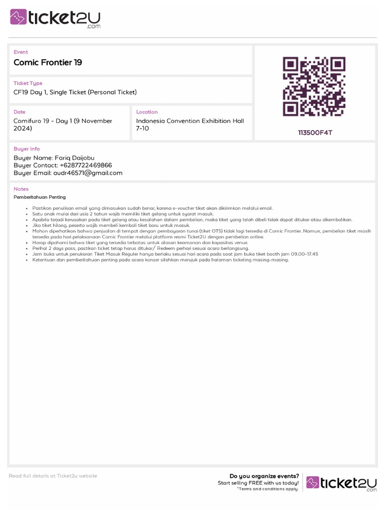 Ticket 1 | PDF