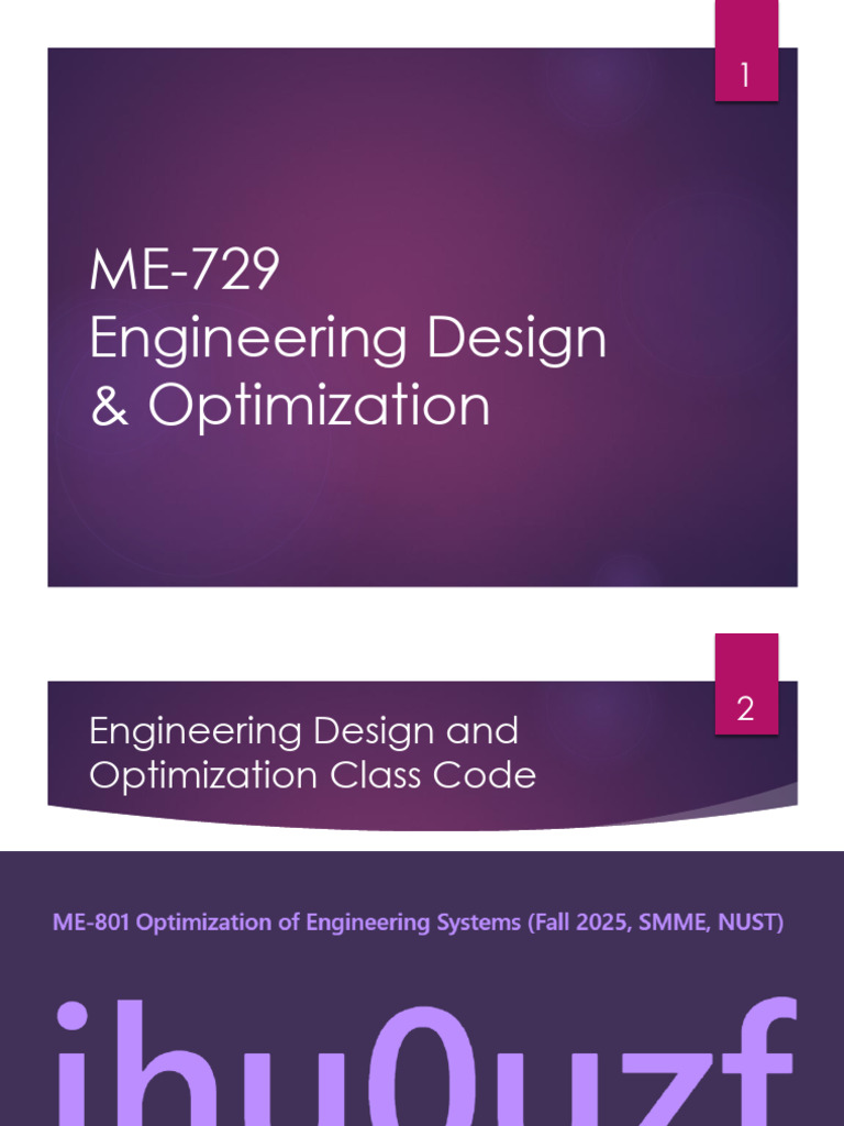 Engineering Design and Optimization Guide | PDF | Mathematical ...