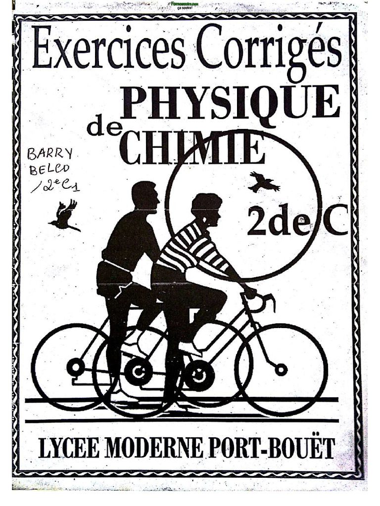 Exercices Corrigés PhysiqueChimie Seconde PDF — free download